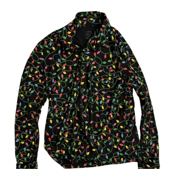 MEUNDIES WOMENS UltraModal™ Long Sleeve PJ Set - size L string lights print Xmas - Picture 7 of 12